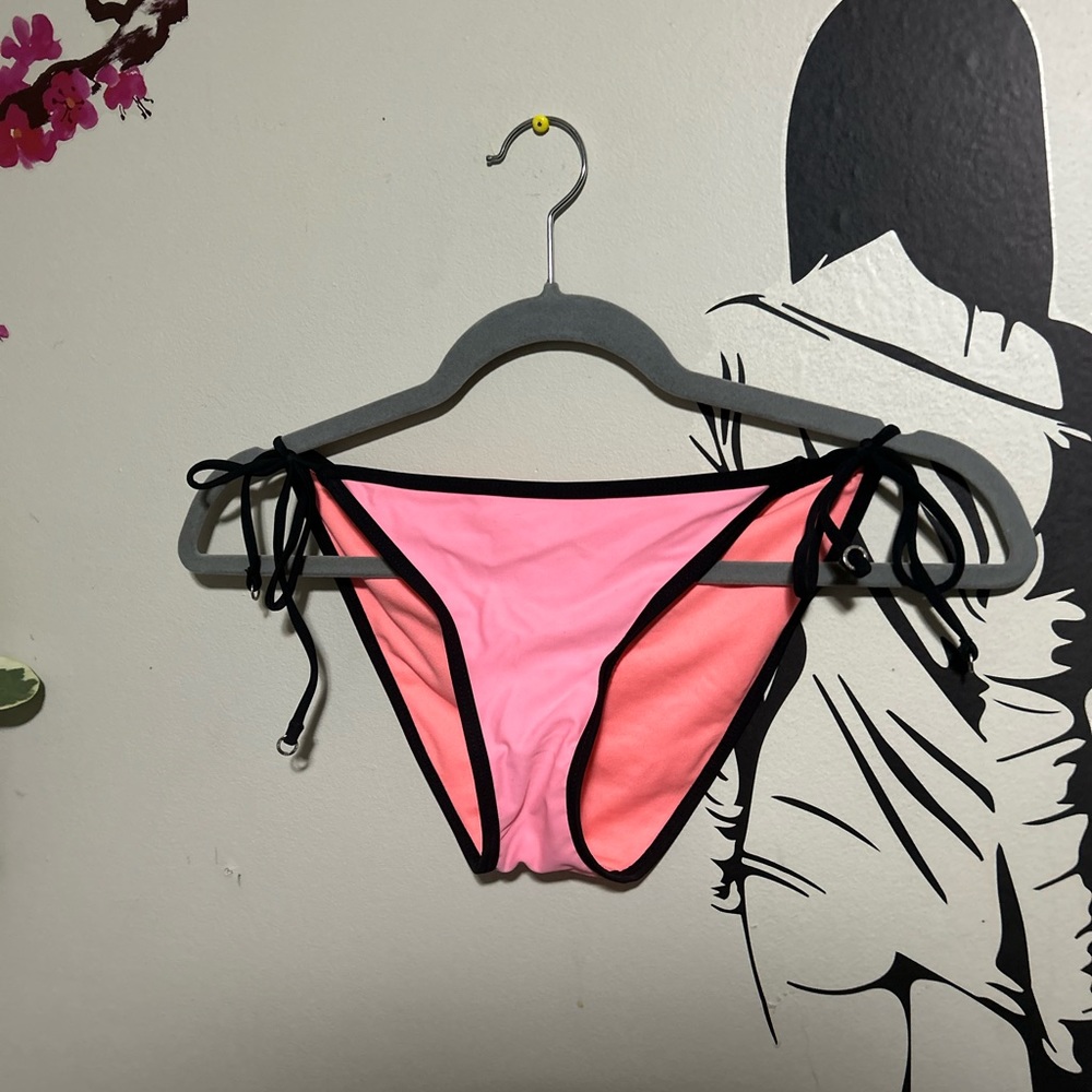 Black and Pink Bikini Bottoms